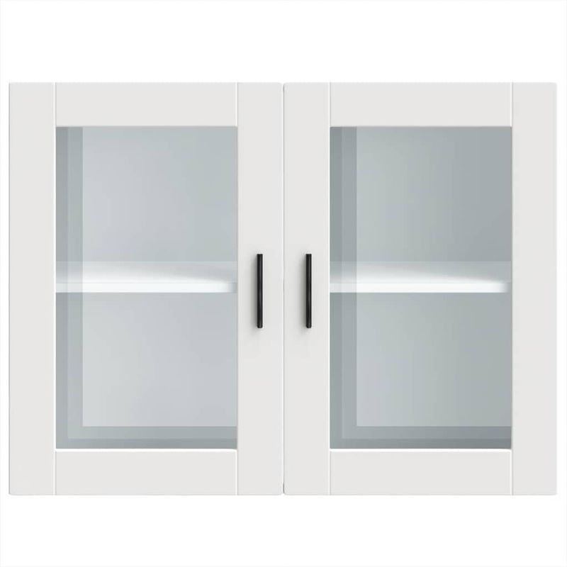 Casa si Gradina - Mobilier - Comode si corpuri - Corpuri bucatarie - Dulap de bucatarie cu usa din sticla „Porto” alb, model 1x dulap de perete din sticlă (2 uși), mărime 80x31x60 cm - Infinity.ro