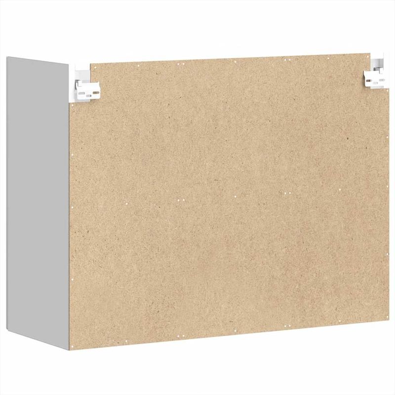 Casa si Gradina - Mobilier - Comode si corpuri - Corpuri bucatarie - Dulap de bucatarie cu usa din sticla „Porto” alb, model 1x dulap de perete din sticlă (2 uși), mărime 80x31x60 cm - Infinity.ro