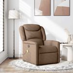 Ingrijire personala si Cosmetice - Sanatate si wellness - Articole wellness - Fotolii de masaj - Fotoliu de masaj rabatabil, maro, material textil - Infinity.ro