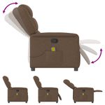Ingrijire personala si Cosmetice - Sanatate si wellness - Articole wellness - Fotolii de masaj - Fotoliu de masaj rabatabil, maro, material textil - Infinity.ro