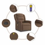 Ingrijire personala si Cosmetice - Sanatate si wellness - Articole wellness - Fotolii de masaj - Fotoliu de masaj rabatabil, maro, material textil - Infinity.ro