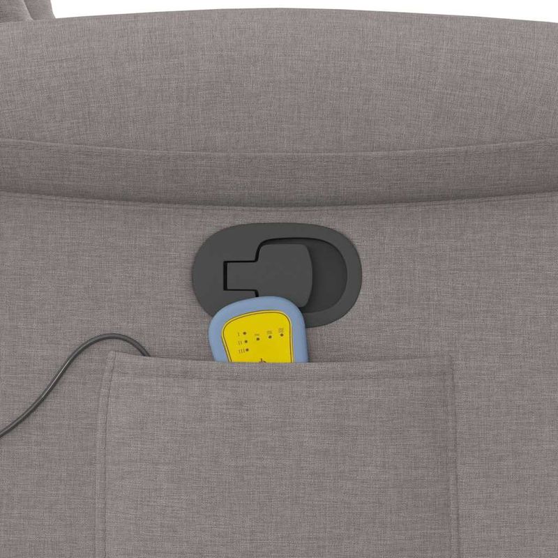 Ingrijire personala si Cosmetice - Sanatate si wellness - Articole wellness - Fotolii de masaj - Fotoliu de masaj rabatabil, gri taupe, material textil - Infinity.ro