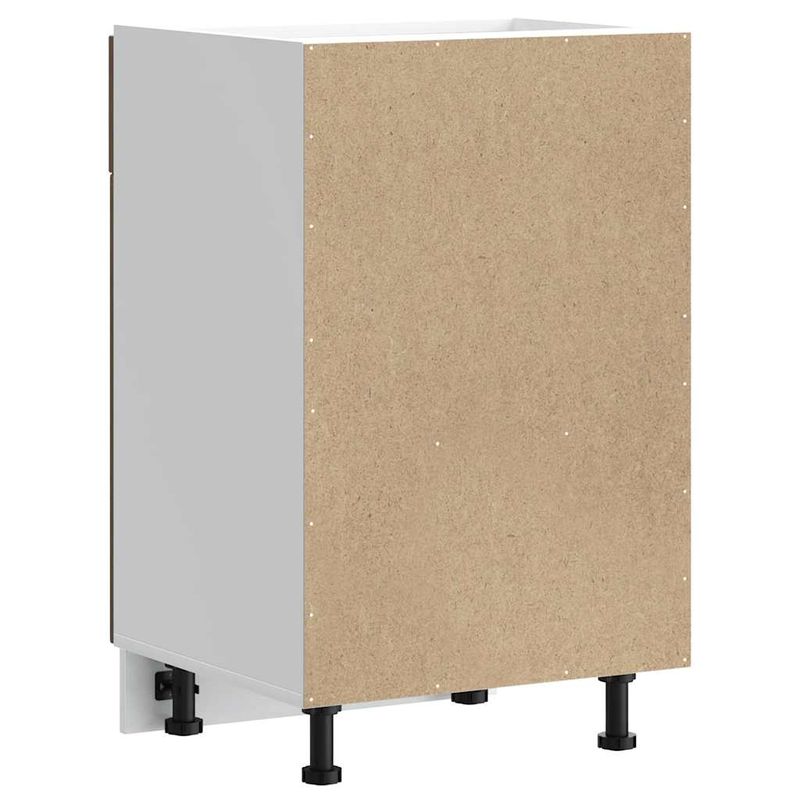 Casa si Gradina - Mobilier - Comode si corpuri - Corpuri bucatarie - Dulap de baza de bucatarie „Lucca” din lemn de stejar maro, mărime 50x46x81.5 cm, model 1x dulap inferior (1 ușă 1 sertar) - Infinity.ro