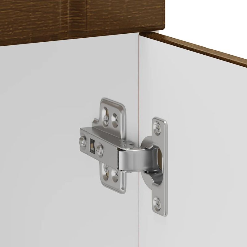 Casa si Gradina - Mobilier - Comode si corpuri - Corpuri bucatarie - Dulap de baza de bucatarie „Lucca” din lemn de stejar maro, mărime 50x46x81.5 cm, model 1x dulap inferior (1 ușă 1 sertar) - Infinity.ro