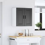 Casa si Gradina - Mobilier - Comode si corpuri - Corpuri bucatarie - Dulap de bucatarie „Porto” din lemn de lemn negru, model 1x dulap de perete (2 uși), mărime 60x31x60 cm - Infinity.ro