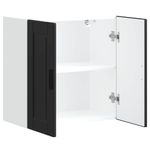 Casa si Gradina - Mobilier - Comode si corpuri - Corpuri bucatarie - Dulap de bucatarie „Porto” din lemn de lemn negru, model 1x dulap de perete (2 uși), mărime 60x31x60 cm - Infinity.ro