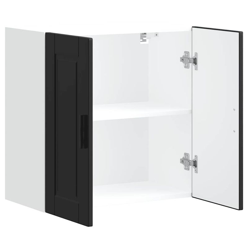 Casa si Gradina - Mobilier - Comode si corpuri - Corpuri bucatarie - Dulap de bucatarie „Porto” din lemn de lemn negru, model 1x dulap de perete (2 uși), mărime 60x31x60 cm - Infinity.ro