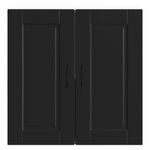 Casa si Gradina - Mobilier - Comode si corpuri - Corpuri bucatarie - Dulap de bucatarie „Porto” din lemn de lemn negru, model 1x dulap de perete (2 uși), mărime 60x31x60 cm - Infinity.ro