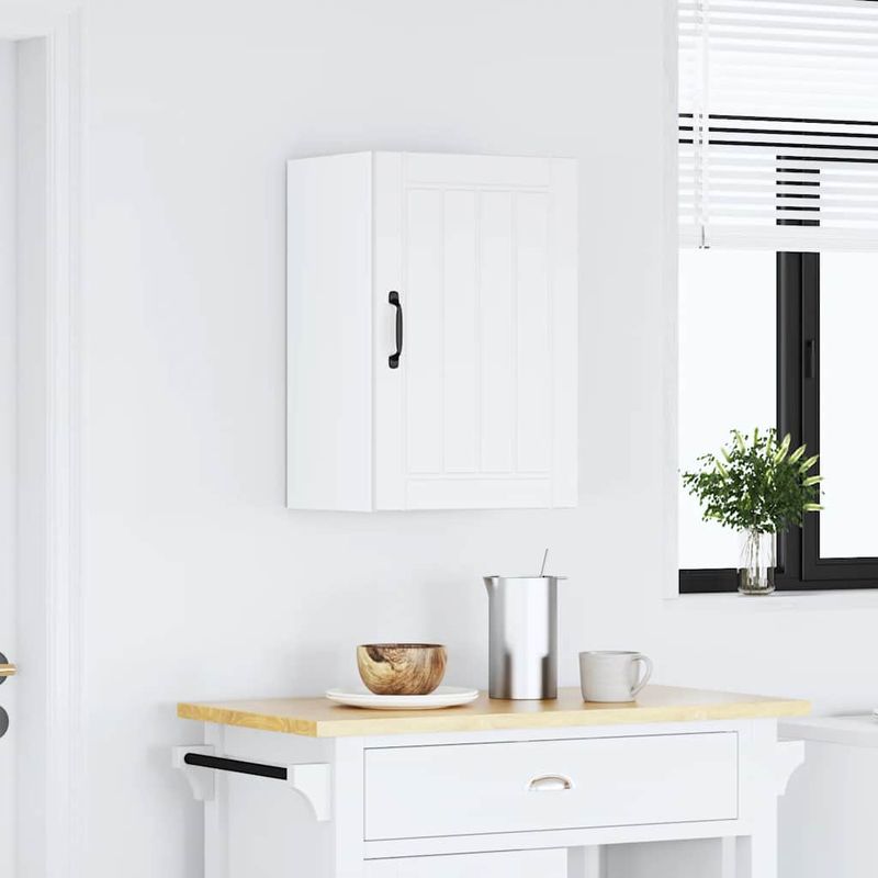 Casa si Gradina - Mobilier - Comode si corpuri - Corpuri bucatarie - Dulap de bucatarie „Lucca” lemn prelucrat alb, model 1x dulap de perete (1 ușă), mărime 40x31x60 cm - Infinity.ro