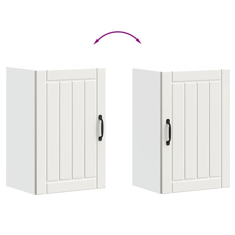 Casa si Gradina - Mobilier - Comode si corpuri - Corpuri bucatarie - Dulap de bucatarie „Lucca” lemn prelucrat alb, model 1x dulap de perete (1 ușă), mărime 40x31x60 cm - Infinity.ro