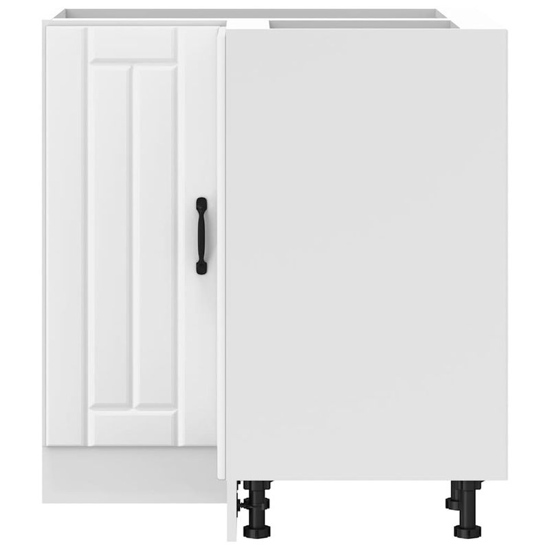 Casa si Gradina - Mobilier - Comode si corpuri - Corpuri bucatarie - Dulap de baza pe colt de bucatarie „Lucca” lemn prelucrat alb - Infinity.ro