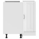 Casa si Gradina - Mobilier - Comode si corpuri - Corpuri bucatarie - Dulap de baza pe colt de bucatarie „Lucca” lemn prelucrat alb - Infinity.ro