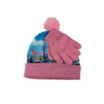 Fashion, accesorii si bijuterii - Copii - Accesorii copii - Caciuli si palarii copii - Set caciula si manusi Miraculous Ladybug ,Roz, 54 cm 54 CM Standard Roz - Infinity.ro