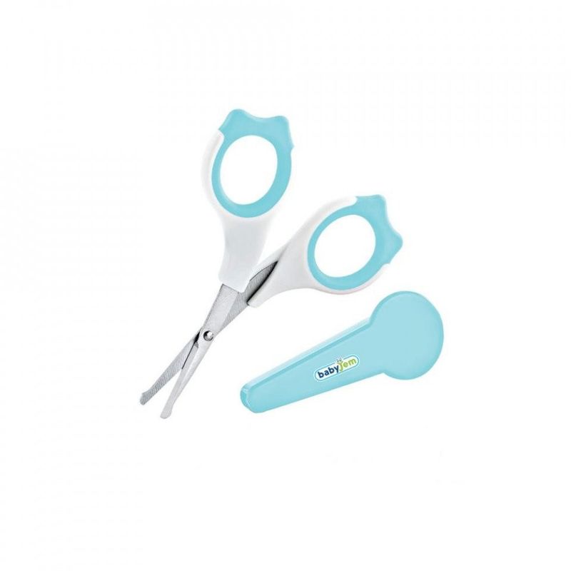 Jucarii, Copii si Bebe - Igiena si ingrijire - Baia bebelusului - Cadite bebe si accesorii baie - Forfecuta pentru bebelusi cu suport protectie BabyJem (Culoare: Gri) - Infinity.ro