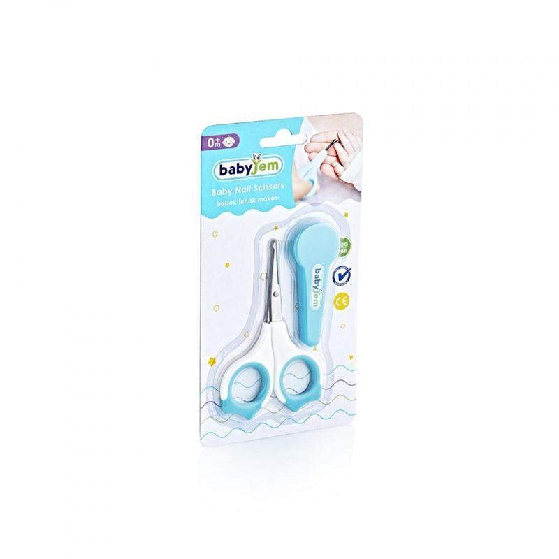 Jucarii, Copii si Bebe - Igiena si ingrijire - Baia bebelusului - Cadite bebe si accesorii baie - Forfecuta pentru bebelusi cu suport protectie BabyJem (Culoare: Gri) - Infinity.ro