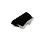Fashion, accesorii si bijuterii - Femei - Accesorii femei - Genti si rucsacuri femei - Gentuta mica dama, eleganta, neagra, material catifelat, strasuri argintii, clutch, 220x50x100mm - Infinity.ro