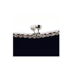 Fashion, accesorii si bijuterii - Femei - Accesorii femei - Genti si rucsacuri femei - Gentuta mica dama, eleganta, neagra, material catifelat, strasuri argintii, clutch, 220x50x100mm - Infinity.ro