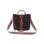 Fashion, accesorii si bijuterii - Femei - Accesorii femei - Genti si rucsacuri femei - Poseta dama, piele ecologica premium, negru mat, cu motive geometrice, 30x14x30cm - Infinity.ro