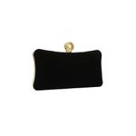 Fashion, accesorii si bijuterii - Femei - Accesorii femei - Genti si rucsacuri femei - Geanta mica dama, design elegant, tip clutch, inchidere cu perla, cu lantisor, incapatoare, Negru - Infinity.ro