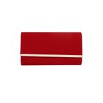 Fashion, accesorii si bijuterii - Femei - Accesorii femei - Genti si rucsacuri femei - Geanta dama, medie, eleganta, material catifelat, 25x13,5x5,5 cm, Rosu inchis - Infinity.ro