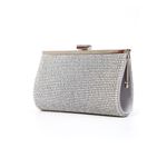 Fashion, accesorii si bijuterii - Femei - Accesorii femei - Genti si rucsacuri femei - Poseta dama eleganta, argintie, cu lantisor argintiu, 225x50x100mm - Infinity.ro