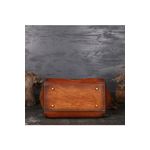 Fashion, accesorii si bijuterii - Femei - Accesorii femei - Genti si rucsacuri femei - Geanta dama, marime medie, design modern, cu model in relief, piele naturala, 30x31x15cm, Maro - Infinity.ro