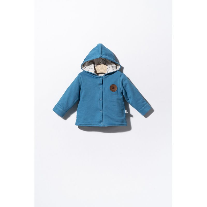 Fashion, accesorii si bijuterii - Copii - Imbracaminte copii - Jachete si geci copii - Jacheta cu urechiuse pentru copii Dogs, Tongs baby (Culoare: Albastru, Marime: 6-9 luni) - Infinity.ro