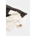 Fashion, accesorii si bijuterii - Copii - Imbracaminte copii - Salopete copii - Salopeta petrecuta din muselina, BabyCosy, 100% bumbac organic, Ecru (Marime: 18-24 Luni) - Infinity.ro