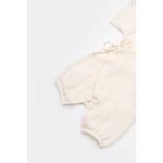 Fashion, accesorii si bijuterii - Copii - Imbracaminte copii - Salopete copii - Salopeta petrecuta din muselina, BabyCosy, 100% bumbac organic, Ecru (Marime: 18-24 Luni) - Infinity.ro
