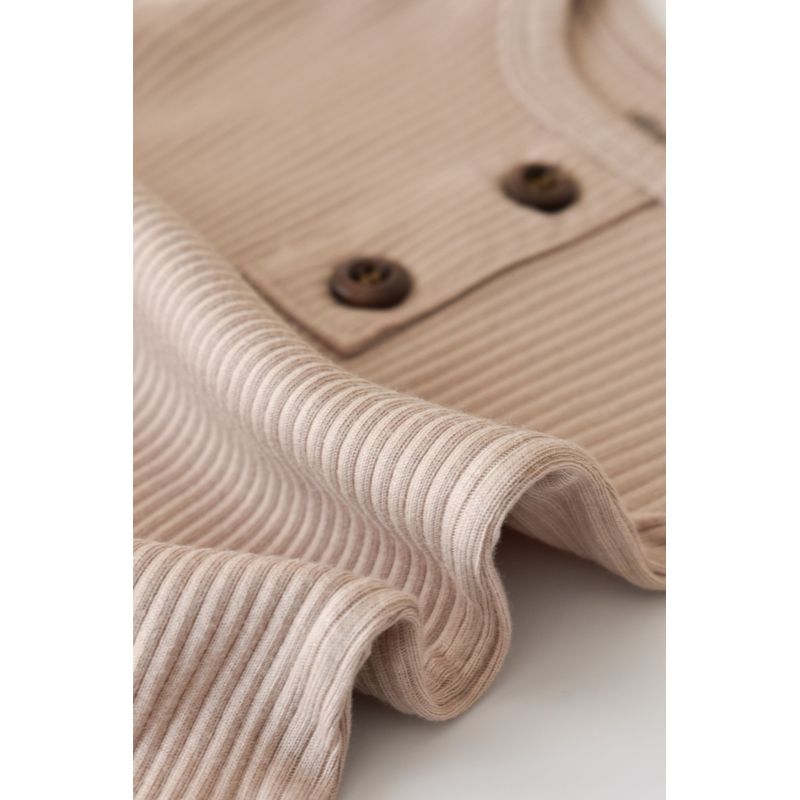 Fashion, accesorii si bijuterii - Copii - Imbracaminte copii - Salopete copii - Salopeta cu maneca lunga si pantaloni lungi din bumbac organic si modal - Blush BabyCosy (Marime: 0-3 Luni) - Infinity.ro