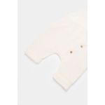 Fashion, accesorii si bijuterii - Copii - Imbracaminte copii - Salopete copii - Salopeta de vara cu pantaloni lungi din muselina, BabyCosy, 100%bumbac, ecru (Marime: 6-9 luni) - Infinity.ro