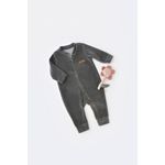 Fashion, accesorii si bijuterii - Copii - Imbracaminte copii - Salopete copii - Salopeta cu maneca lunga si fermoar din 80%bumbac organic si 20% poliester - Antracit, BabyCosy (Marime: 6-9 luni) - Infinity.ro