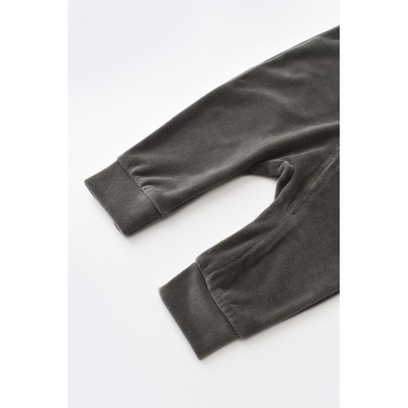 Fashion, accesorii si bijuterii - Copii - Imbracaminte copii - Salopete copii - Salopeta cu maneca lunga si fermoar din 80%bumbac organic si 20% poliester - Antracit, BabyCosy (Marime: 6-9 luni) - Infinity.ro