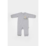 Fashion, accesorii si bijuterii - Copii - Imbracaminte copii - Salopete copii - Salopeta cu fermoar, Two thread, BabyCosy, 100% bumbac organic, Gri (Marime: 12-18 Luni) - Infinity.ro