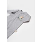 Fashion, accesorii si bijuterii - Copii - Imbracaminte copii - Salopete copii - Salopeta cu fermoar, Two thread, BabyCosy, 100% bumbac organic, Gri (Marime: 12-18 Luni) - Infinity.ro