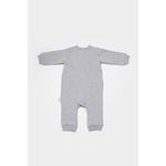 Fashion, accesorii si bijuterii - Copii - Imbracaminte copii - Salopete copii - Salopeta cu fermoar, Two thread, BabyCosy, 100% bumbac organic, Gri (Marime: 12-18 Luni) - Infinity.ro