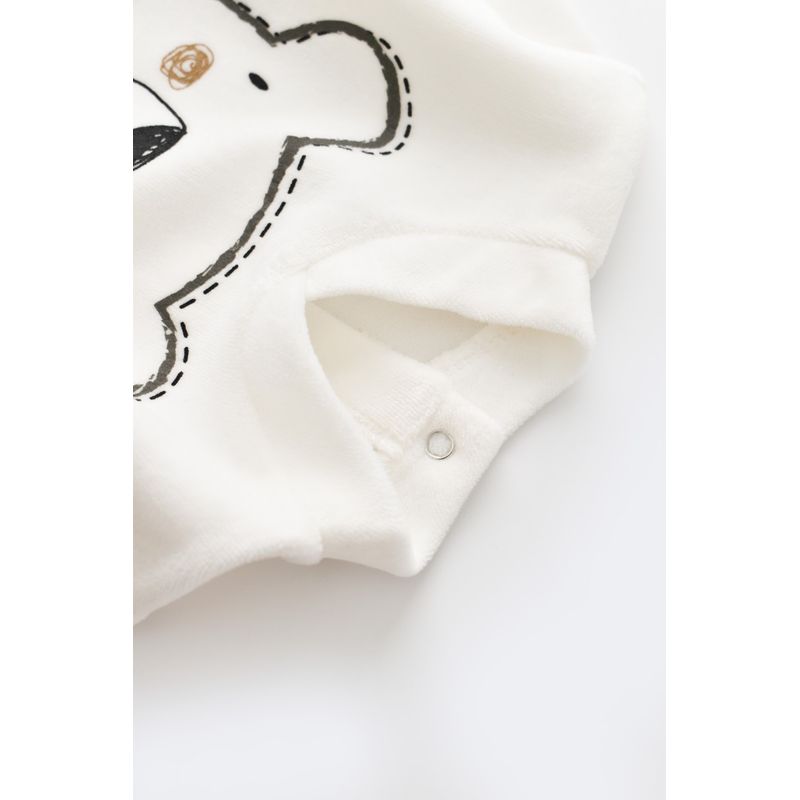 Fashion, accesorii si bijuterii - Copii - Imbracaminte copii - Salopete copii - Salopeta Ursulet cu maneca lunga si botosei din 80%bumbac organic si 20% poliester - Antracit, BabyCosy (Marime: 6-9 luni) - Infinity.ro