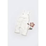 Fashion, accesorii si bijuterii - Copii - Imbracaminte copii - Salopete copii - Salopeta Velvet cu bretele din 80%bumbac organic si 20% poliester - Ecru, BabyCosy (Marime: 12-18 Luni) - Infinity.ro