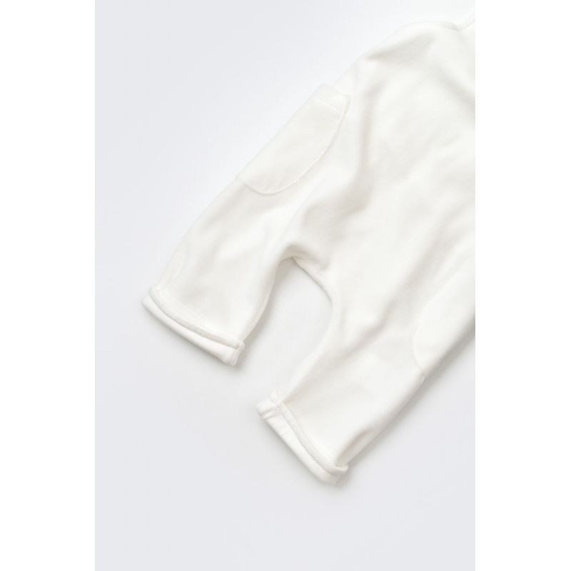 Fashion, accesorii si bijuterii - Copii - Imbracaminte copii - Salopete copii - Salopeta Velvet cu bretele din 80%bumbac organic si 20% poliester - Ecru, BabyCosy (Marime: 12-18 Luni) - Infinity.ro
