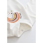 Fashion, accesorii si bijuterii - Copii - Imbracaminte copii - Salopete copii - Salopeta Curcubeu cu maneca lunga si botosei din 80%bumbac organic si 20% poliester - Ecru, BabyCosy (Marime: 6-9 luni) - Infinity.ro