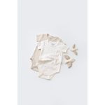 Fashion, accesorii si bijuterii - Copii - Imbracaminte copii - Body-uri copii - Set 2 body-uri bebe unisex -100% bumbac organic - Ecru cu buline, BabyCosy (Marime: 3-6 Luni) - Infinity.ro