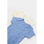 Fashion, accesorii si bijuterii - Copii - Imbracaminte copii - Body-uri copii - Set 2 body-uri Printed, BabyCosy, 50% modal+50% bumbac, Ecru/Lavanda (Marime: 3-6 Luni) - Infinity.ro