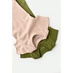 Fashion, accesorii si bijuterii - Copii - Imbracaminte copii - Body-uri copii - Set 2 body-uri bebe unisex din bumbac organic si modal - Verde/Blush, BabyCosy (Marime: 12-18 Luni) - Infinity.ro