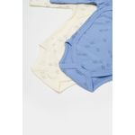 Fashion, accesorii si bijuterii - Copii - Imbracaminte copii - Body-uri copii - Set 2 body-uri petrecute Printed, BabyCosy, 50% modal+50% bumbac, Ecru/Lavanda (Marime: 3-6 Luni) - Infinity.ro