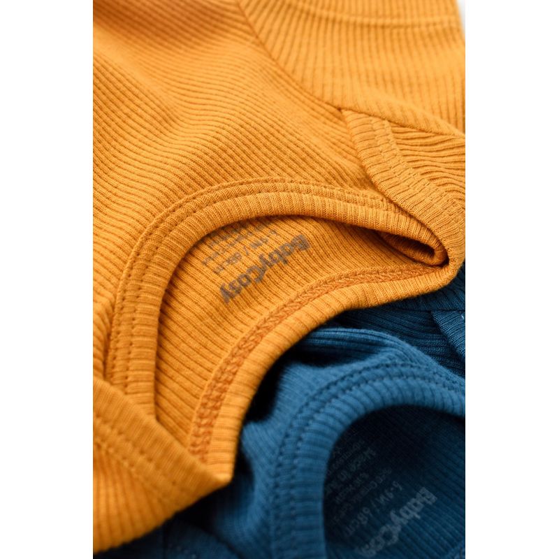 Fashion, accesorii si bijuterii - Copii - Imbracaminte copii - Body-uri copii - Set 2 body-uri bebe unisex din bumbac organic si modal - Bleumarin/Sofran, BabyCosy (Marime: 18-24 Luni) - Infinity.ro