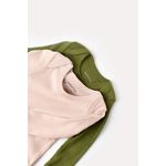 Fashion, accesorii si bijuterii - Copii - Imbracaminte copii - Body-uri copii - Set 2 body-uri cu maneca lunga bebe unisex din bumbac organic si modal - Verde/Blush, BabyCosy (Marime: 6-9 luni) - Infinity.ro
