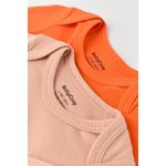 Fashion, accesorii si bijuterii - Copii - Imbracaminte copii - Body-uri copii - Set 2 body-uri cu maneca lunga bebe unisex din bumbac organic si modal - Rodie/Piersica, BabyCosy (Marime: 12-18 Luni) - Infinity.ro