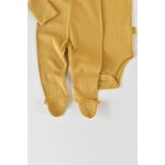 Fashion, accesorii si bijuterii - Copii - Imbracaminte copii - Treninguri si compleuri copii - Set 3 piese: body cu maneca lunga, pantaloni lungi cu botosei si caciulita din bumbac organic si modal - Sofran, BabyCosy (Marim - Infinity.ro