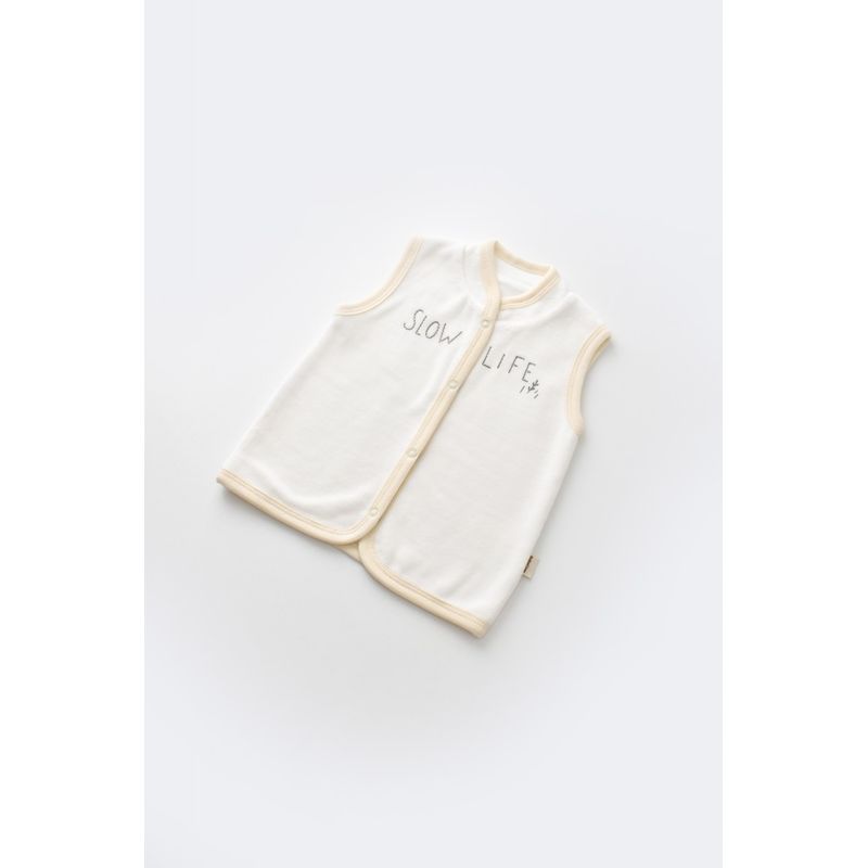 Fashion, accesorii si bijuterii - Copii - Imbracaminte copii - Treninguri si compleuri copii - Set 3 piese Broscuta cu body, pantalonasi si vestuta din 80%bumbac organic si 20% poliester - Crem, BabyCosy (Marime: 18-24 Luni - Infinity.ro