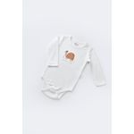 Fashion, accesorii si bijuterii - Copii - Imbracaminte copii - Treninguri si compleuri copii - Set 3 piese Broscuta cu body, pantalonasi si vestuta din 80%bumbac organic si 20% poliester - Portocaliu, BabyCosy (Marime: 3-6 - Infinity.ro